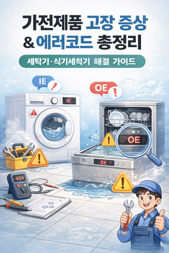 가전제품 고장 증상 & 에러코드 총정리
