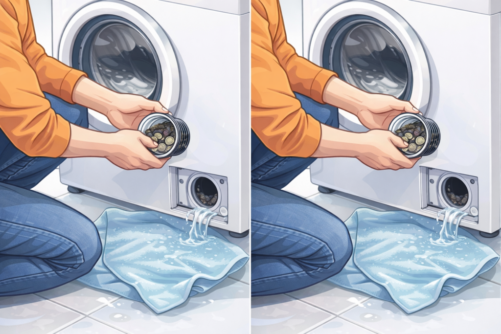 세탁기 물 안빠짐
