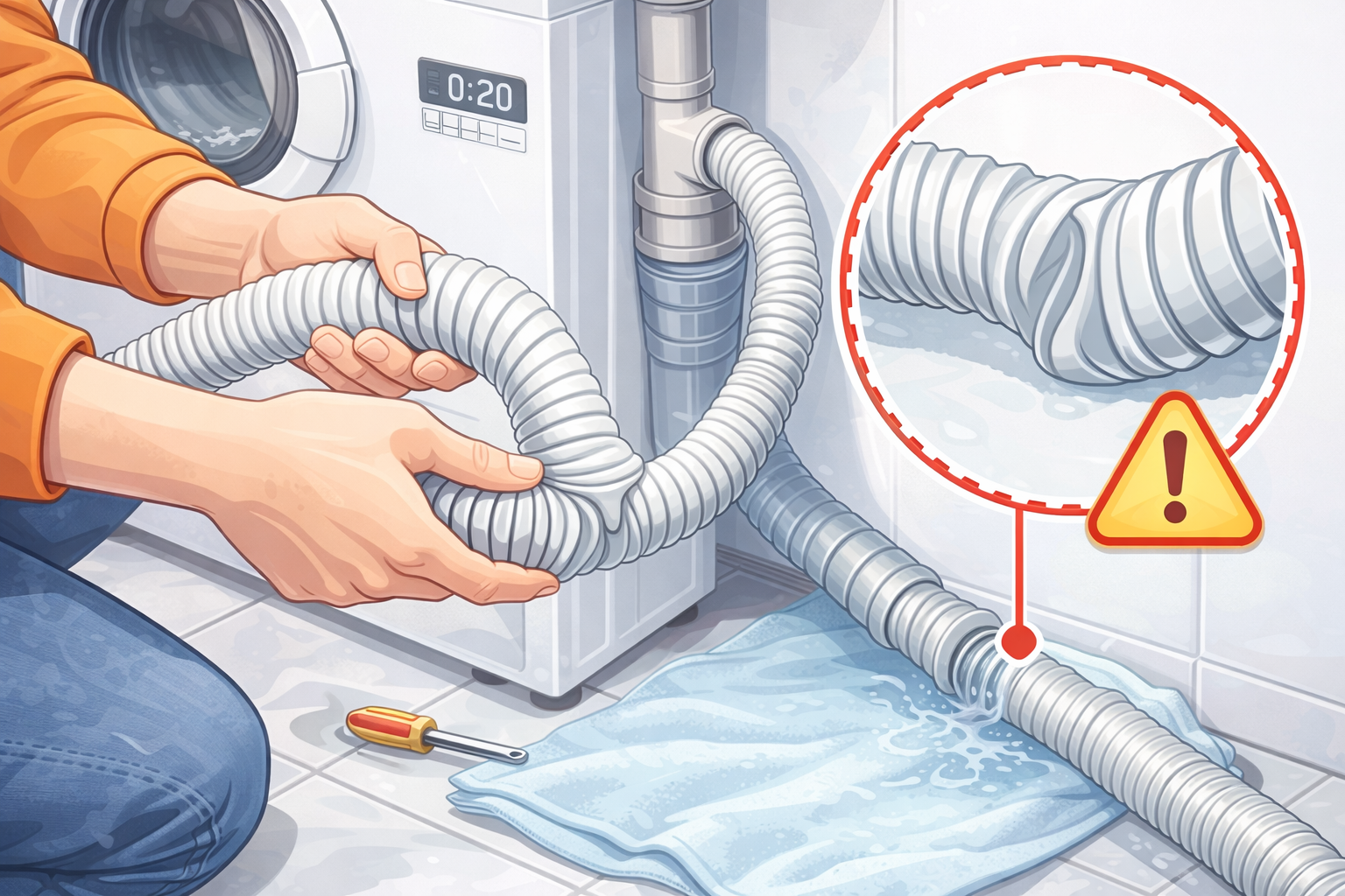 세탁기 물안빠짐