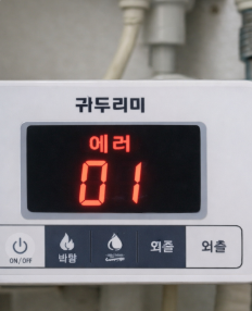 귀뚜라미 보일러 에러코드 01