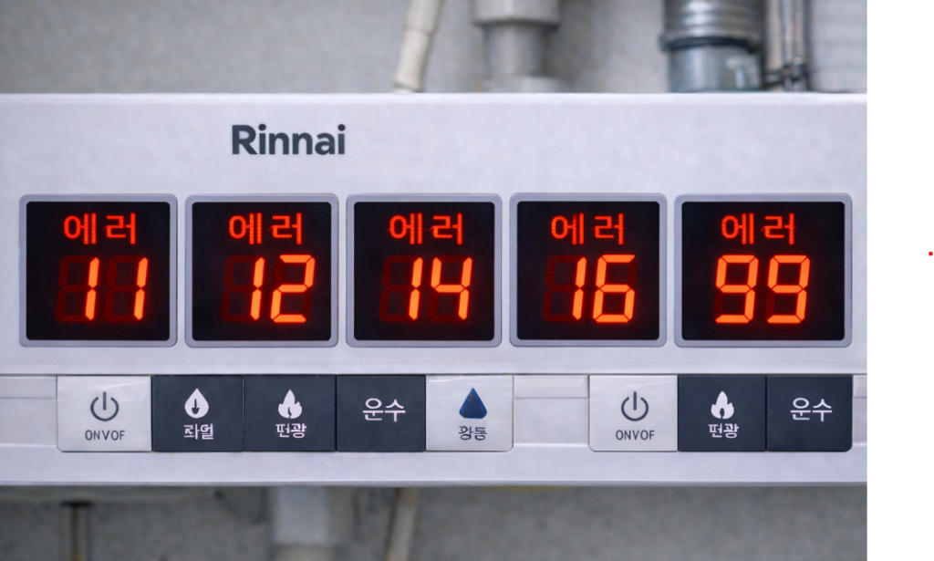 린나이 보일러 에러코드 총정리
