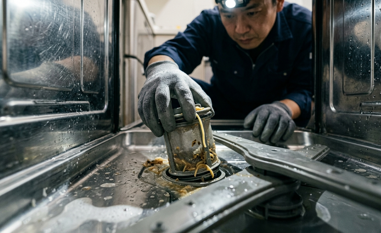 LG, 삼성 식기세척기 배수 에러 OE 직접 해결방법 4단계(물 안 빠질 때)