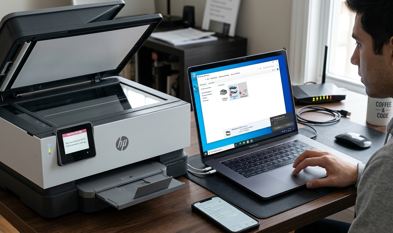 삼성/HP 프린터 오프라인 표시 해결법 (무선 Wi-Fi 연결 안 될 때 3분 컷)